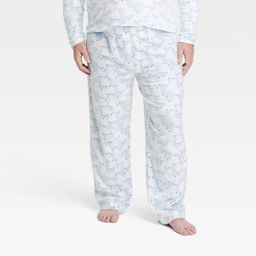 Wondershop Mens Big & Tall 4XL Matching Polar Bear Print Microfleece Pajama Pant